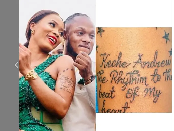 Wife Of Keche Andrew Tattoos His Name On Her Left Arm »  GhBase•com™-Everything & News Now