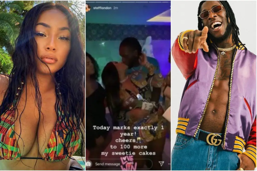 Stefflon Don And Burna Boy Share A Kiss As They Celebrate 