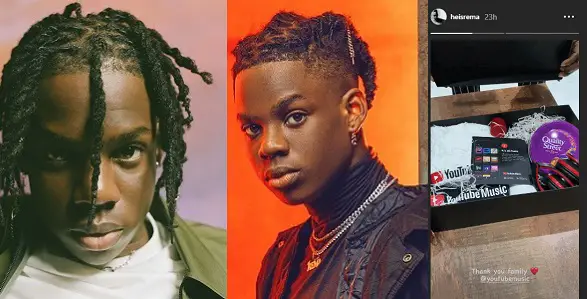 Singer Rema Gets Rewarded By YouTube After His Song 'Beamer' Clocks 10 Million Views