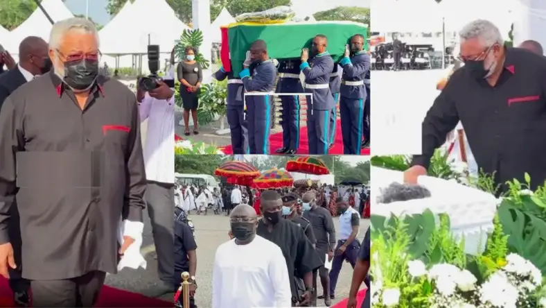 Videos from the burial ceremony of Victoria Agbotui late mother of J.J Rawlings