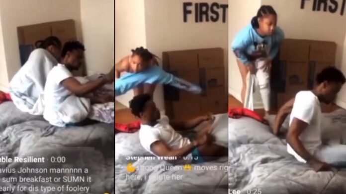 Lady catches boyfriend sleeping with another woman in her room, records the scene live on Facebook [Video]
