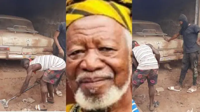 How Ghanaian millionaire hid his Benz in metal garage for 35 years because Rawlings allegedly wanted to seize it [Photos]