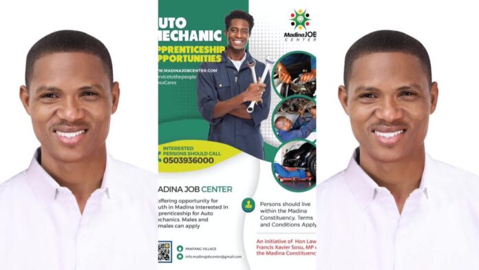 MP Francis Xavier-Sosu provides Free Auto Mechanic Training to youth in the Madina constituency