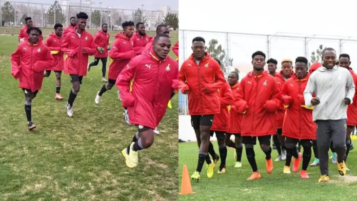 Ghanaians react to Black Stars B players training in overly oversized Puma jackets