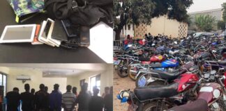 Accra: Police arrest 52 suspected criminals, impound 44 motorbikes in a swoop ahead of Easter holidays