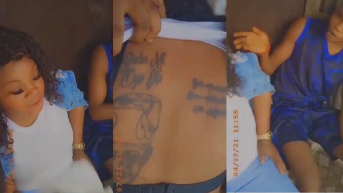Woman who got tattoo of favourite celebrity on the back chased out of her home by husband [Video]