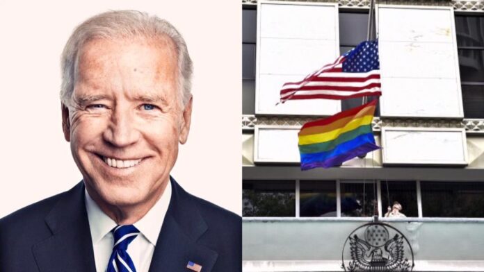 Unlike Trump, President Joe Biden tells U.S. Embassies to fly Gay Pride Flag on same pole as US flag