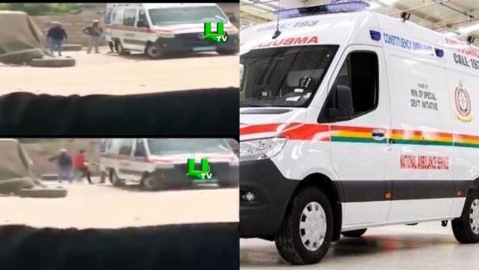How newly purchased government ambulance van has been converted into a cement loading vehicle [Video]