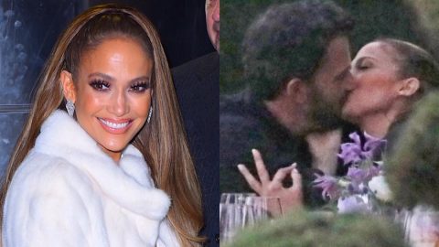 Loved-up video of Jennifer Lopez and Ben Affleck kissing publicly at sister's dinner party