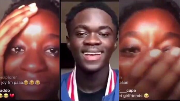 “I love you, you are the reason for my tears” – Crying lady proposes love to Yaw Tog during live video session on Instagram