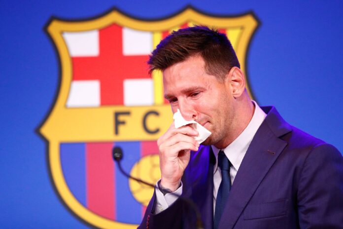 Messi Breaks Down In Tears At Final Barcelona Press Conference As He Leaves The Club