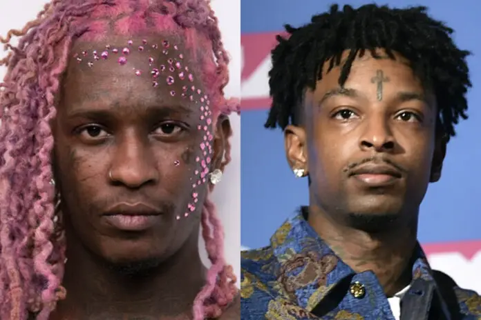 Young Thug Angrily Snatches 21 Savage's Phone At Night Club After He Called Him 