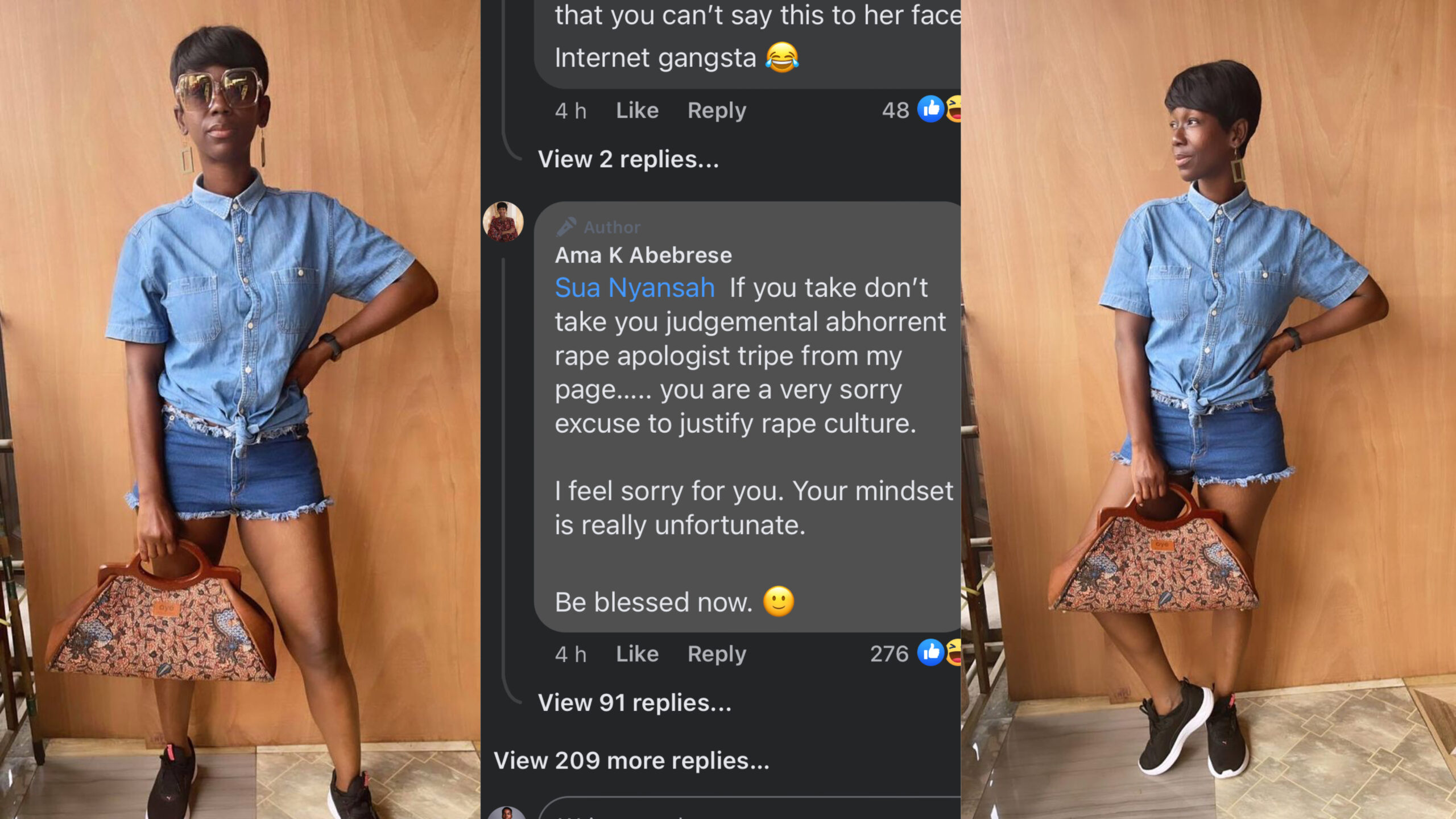 "You are a negative influence on teen girls" - Fan accosts Ama K Abebrese for 'indecent' dressing; check her reply