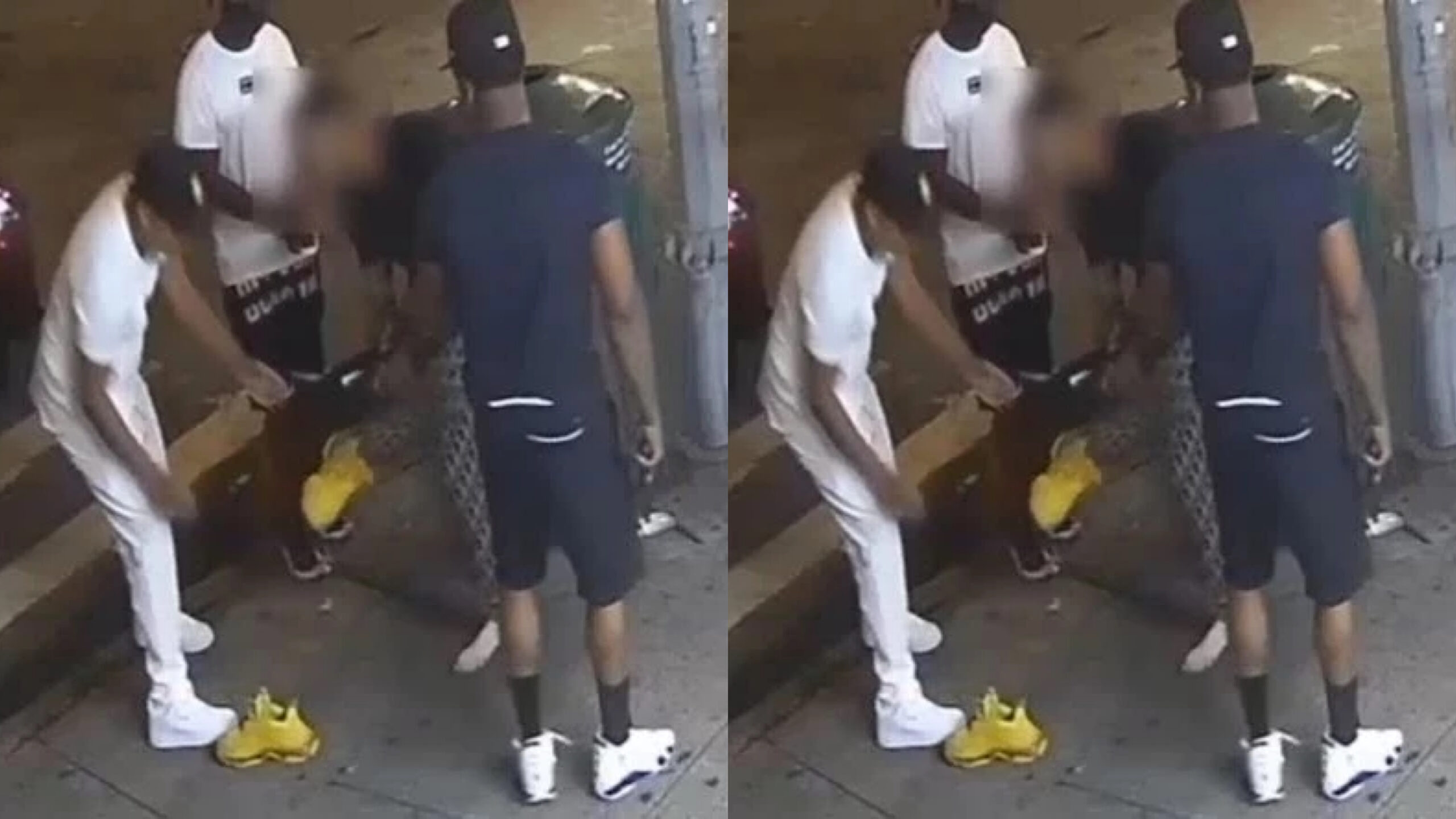 New York: Moment robbers robbed two men of their jewellery and stole their designer sneakers right off their feet [pVideo]