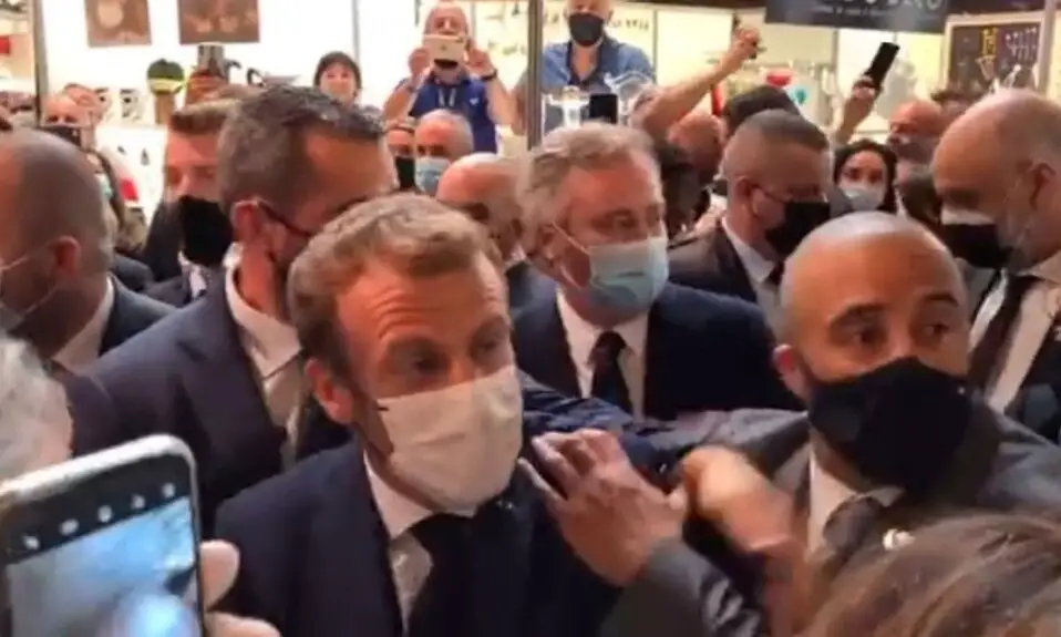 French President Macron gets eggs thrown at his face months after he was slapped publicly [Video]