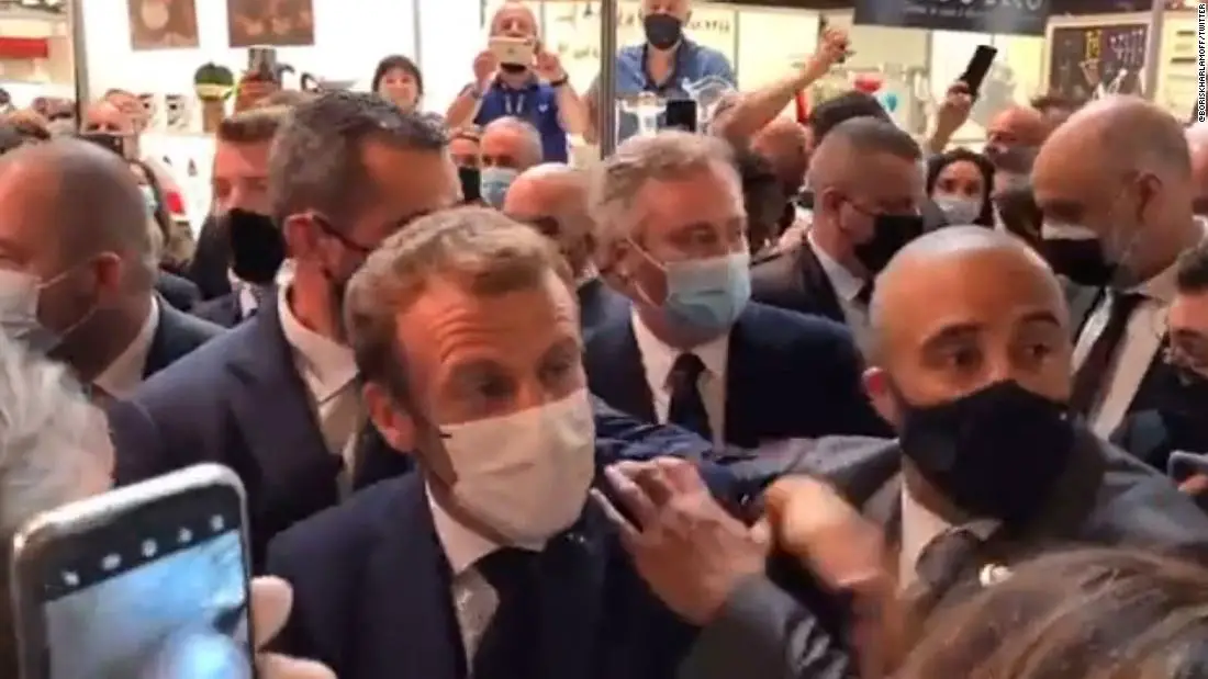 French President Macron gets eggs thrown at his face months after he was slapped publicly [Video]