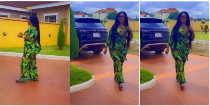 Dr. Kwaku Oteng’s 5th Wife Linda Achiaa Shows Off Her Mansion And Range Rover To Prove That Dr. Adonko Is Taking Good Care of Her