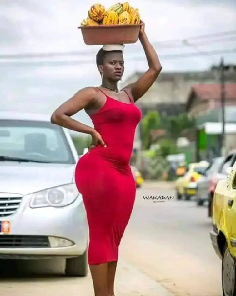 curvy lady selling cocoa on the streets