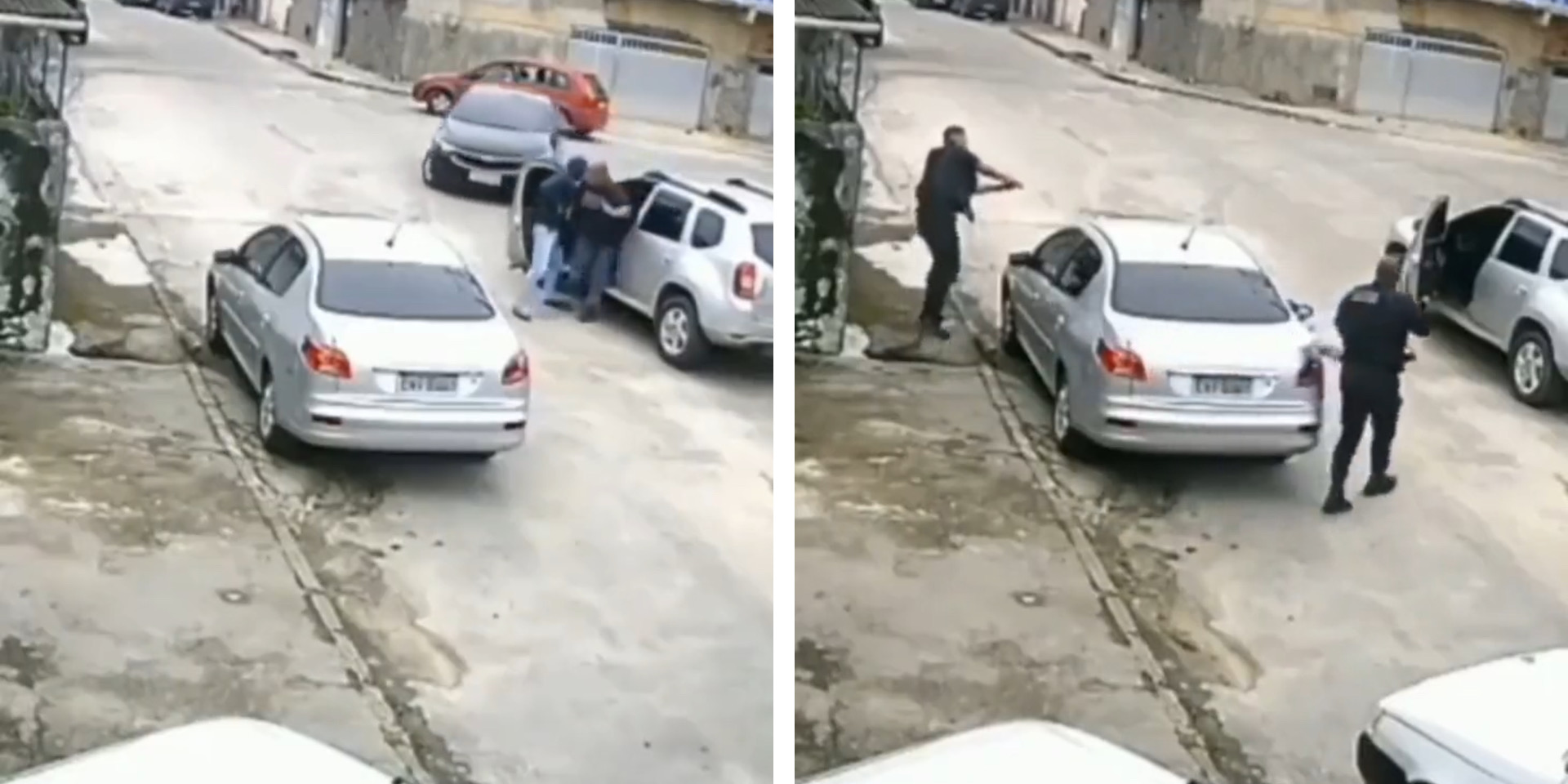 Car thieves arrested after failing to drive away an SUV they snatched [Video]
