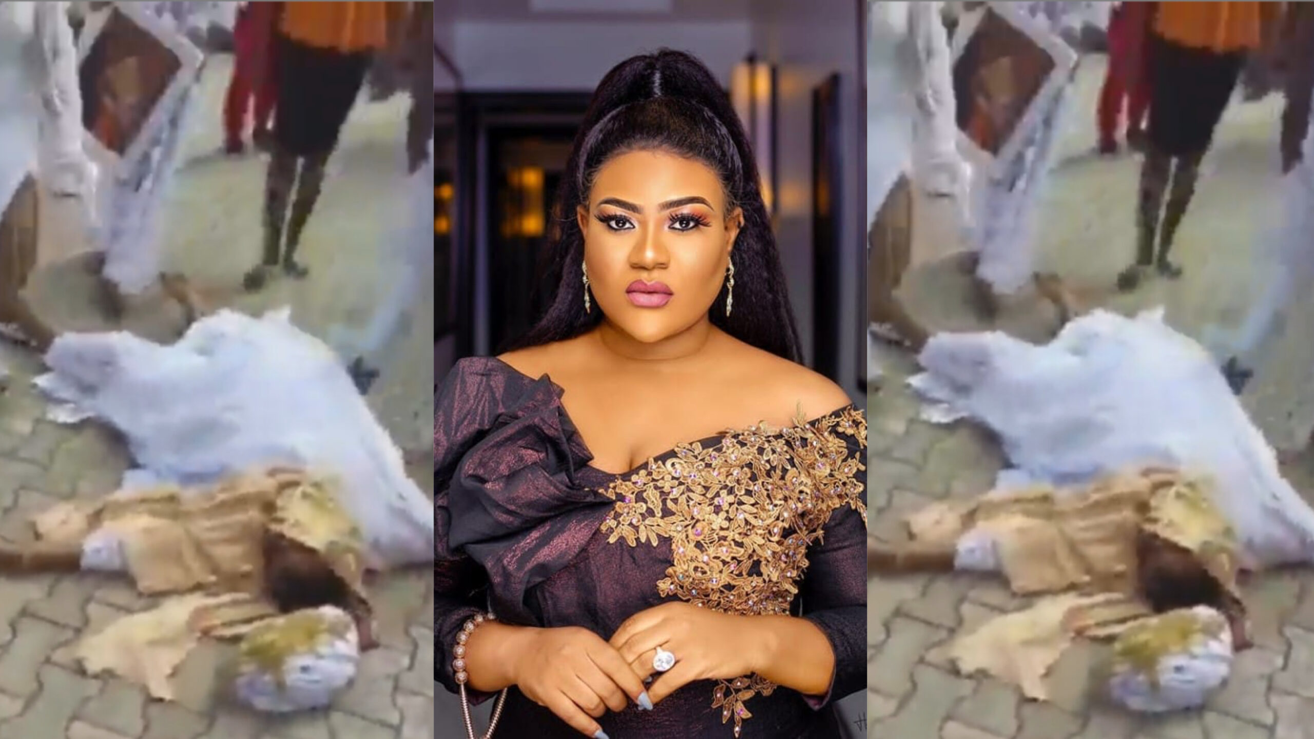 Popular Nigerian actress, Nkechi Blessing passes out at mother's burial [Video]