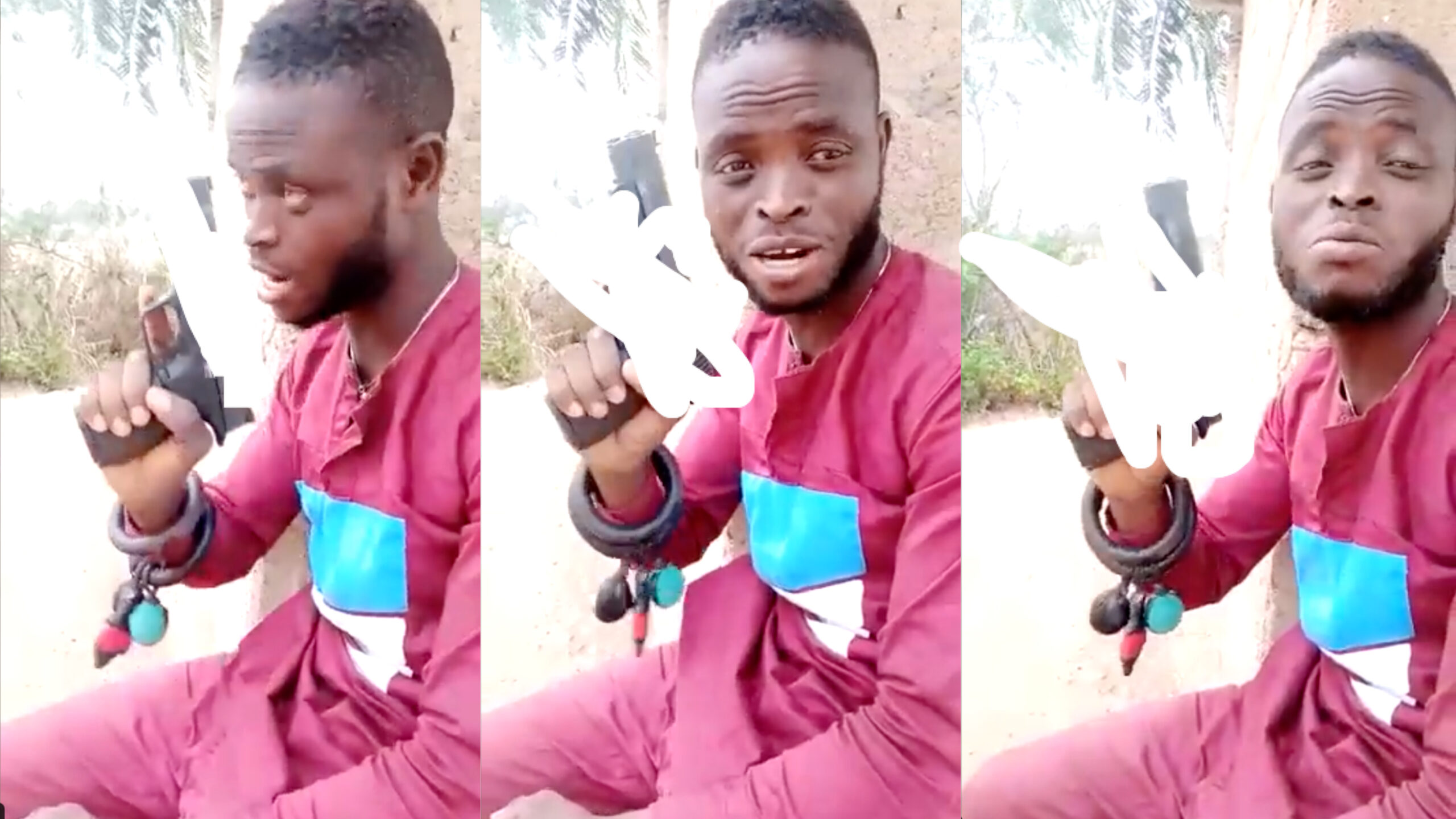 Adeiso: Suspected robber arrested after seen brandishing gun and issuing threats in viral video