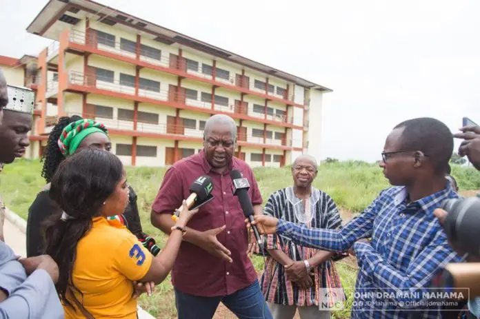 Akufo Addo comes nowhere near me in terms of infrastructure development – Mahama brags