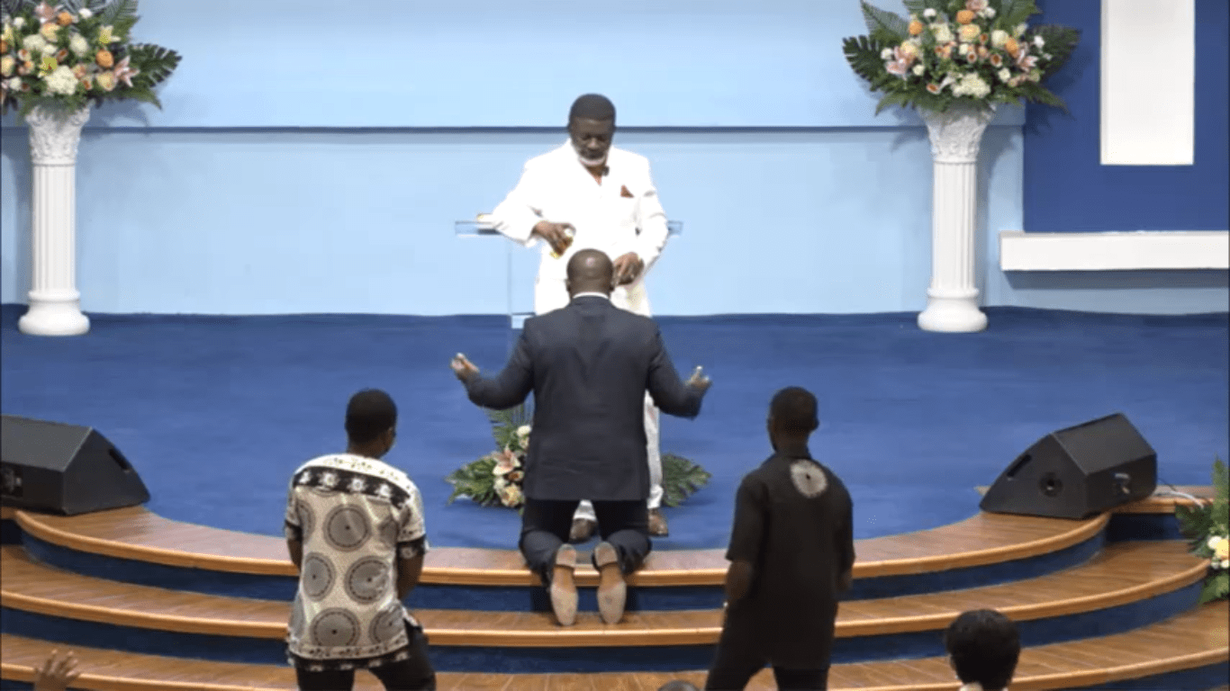 Bishop Charles Agyinasare anoints Sam George, tasks him to keep fighting for the passing of the Anti-LGBTQ Bill [Video]