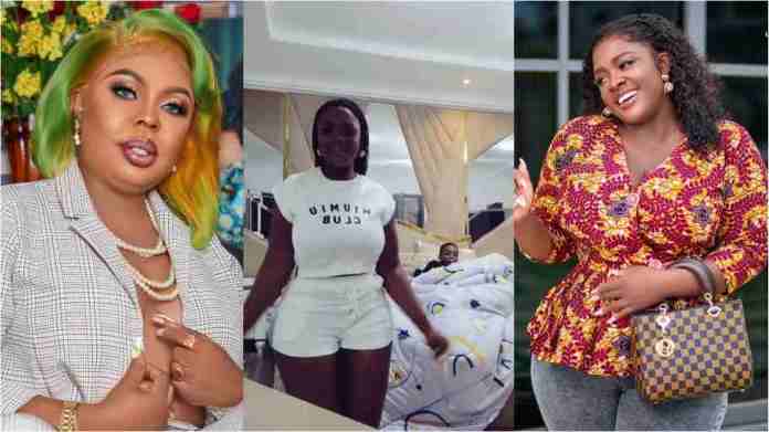 (+VIDEO) Akua GMB shows off expensive bedroom after Tracey Boakye and Afia Schwar called her poor