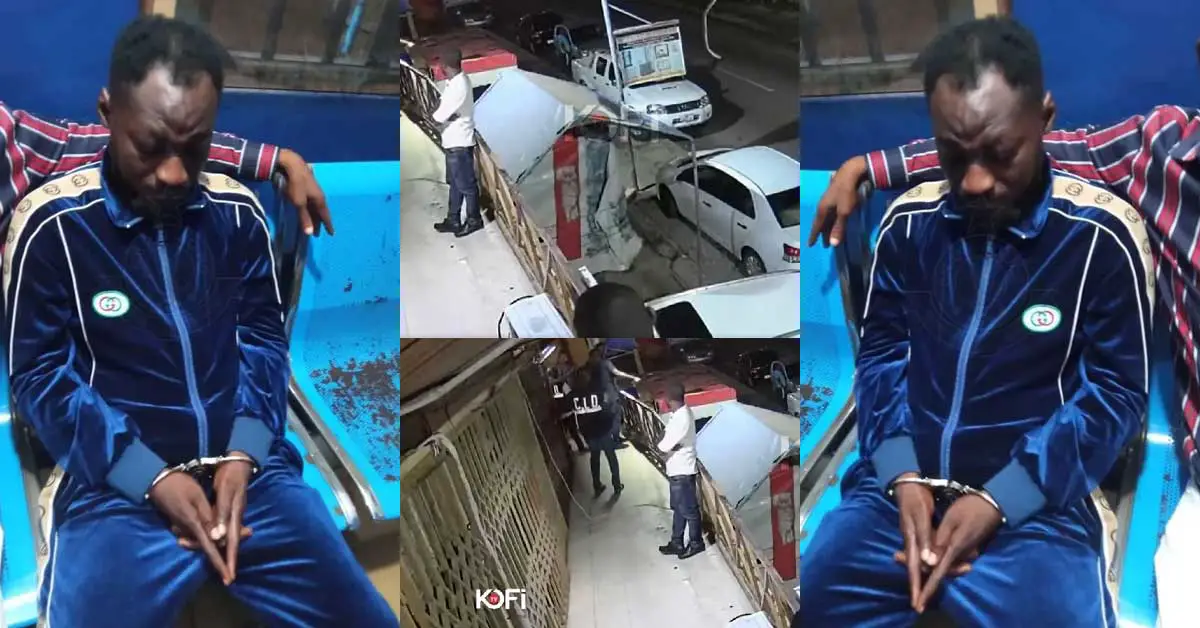 CCTV footage of how Funny Face was arrested by Police CID after his interview on Kofi TV