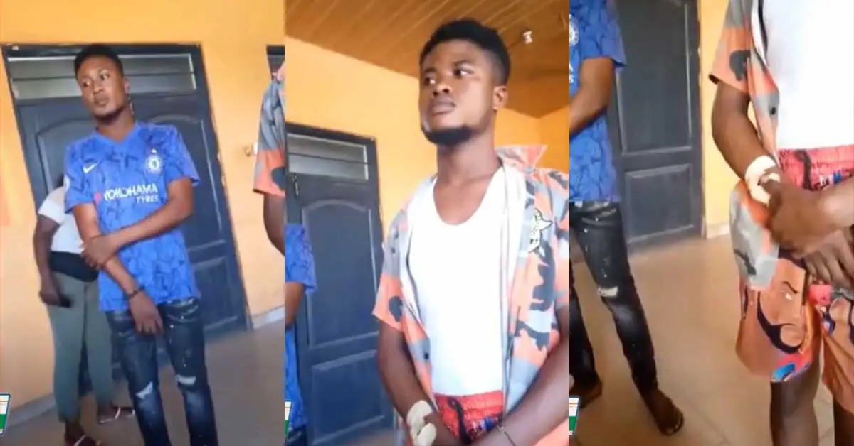 (+VIDEO) Jealous gay lover stabs his partner for having affair with female lover