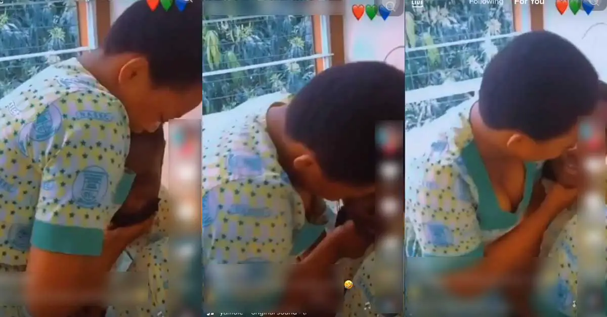 Young girl caught trying to kiss boyfriend during class hours