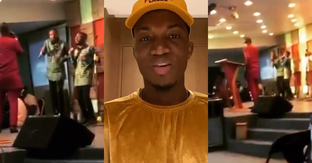 Pastor and congregation sing Kofi Kinaata's 'Thy Grace' after God rescued them from the plans of their enemies