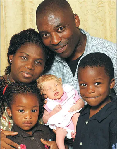 The Miracle Baby: The mystery story behind how a UK-based Nigerian couple gave birth to a white baby [+Video]