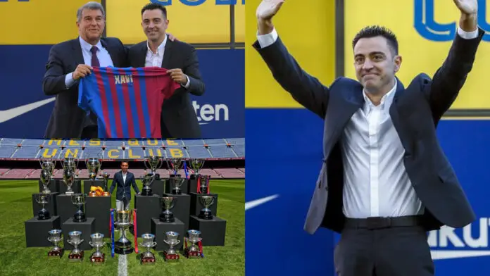 Iconic moment as Xavi Hernandez is unveiled as new Barcelona Head Coach [Full Video]