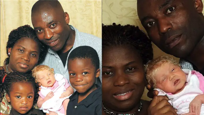 The Miracle Baby: The mystery story behind how a UK-based Nigerian couple gave birth to a white baby [+Video]