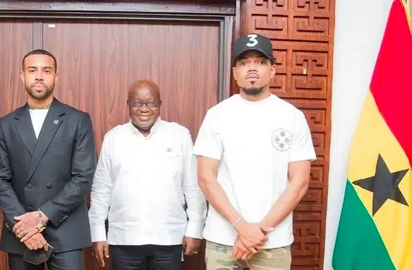 Chance The Rapper and Vic Mensa meet Akufo Addo