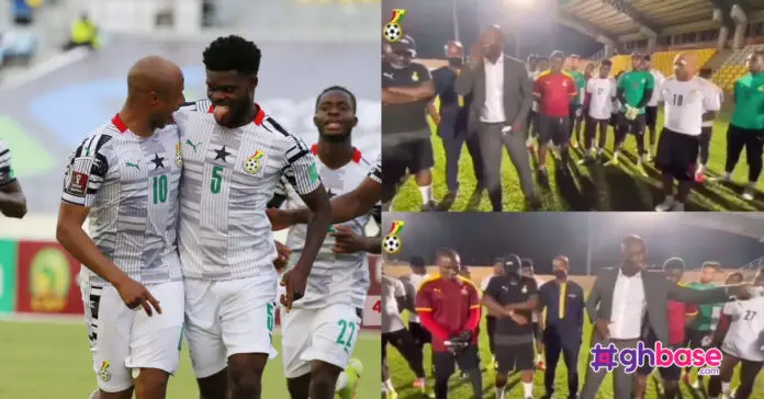 Black Stars players in high spirit as former Black Stars player Tony Baffoe encourage them with some words of inspiration ahead of their game against Gabon today [Video]