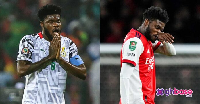 Thomas Partey flew from Cameroon after Ghana's defeat to Comoros Island, makes it to play as a substitute in Arsenal vs Liverpool and gets sent off