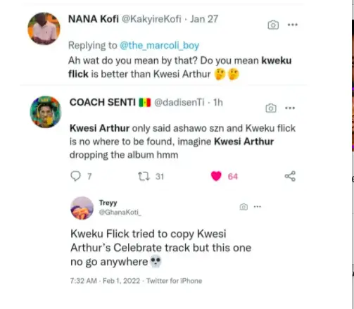 Fans mock Kweku Flick