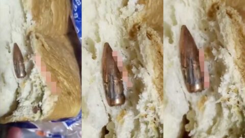 Lady discovers a būllēt in the fresh bread she bought [Video]