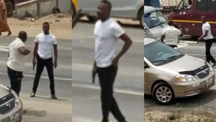 Man pulls out a gun after a colleague driver approached him for careless driving [Video]