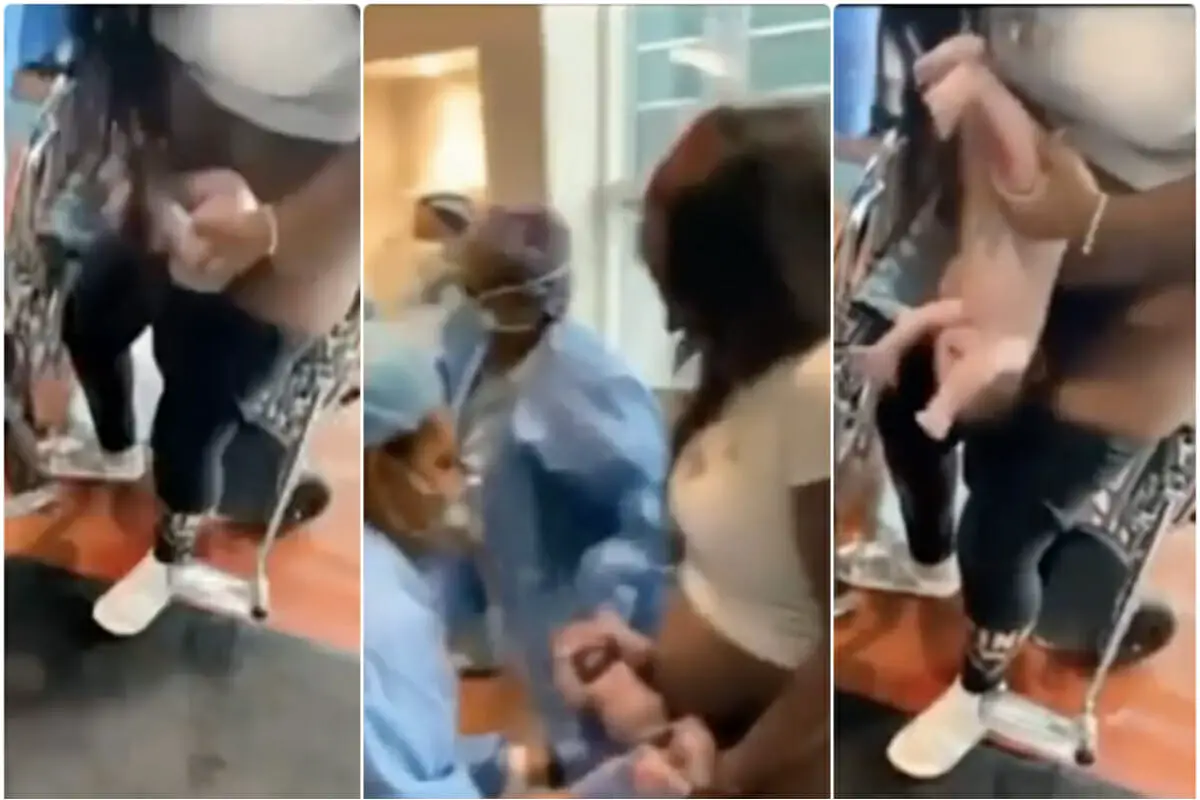 Pregnant woman delivers all by herself in a hospital while exercising in the hospital hall, Watch » JustOnlyNews•com™