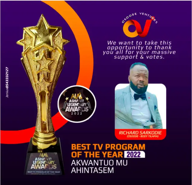 "Akwantuo Mu Ahintasem" Wins Best TV Program of The Year