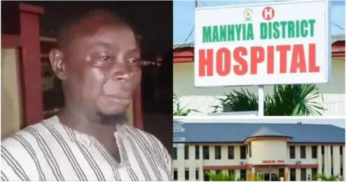 Man Weeps Over Death Of His Wife at Manhyia Hospital
