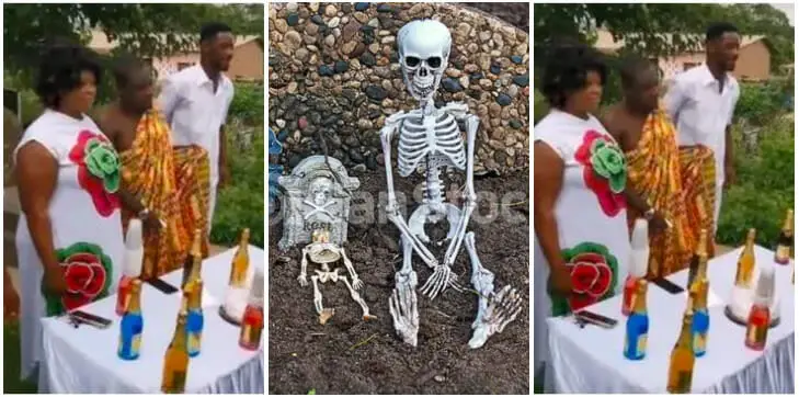 “Ghosts and skeletons at Tafo cemetery are chasing me in my dream, pray for me”- Kumawood actor cries out after celebrating birthday in a cemetery