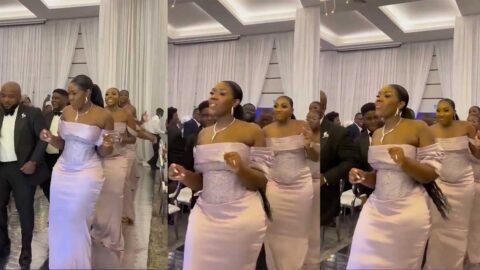 Stonebwoy's beautiful wife, Dr. Louisa on bridesmaids duties with the bängïng body and dance moves worth a million [Video]