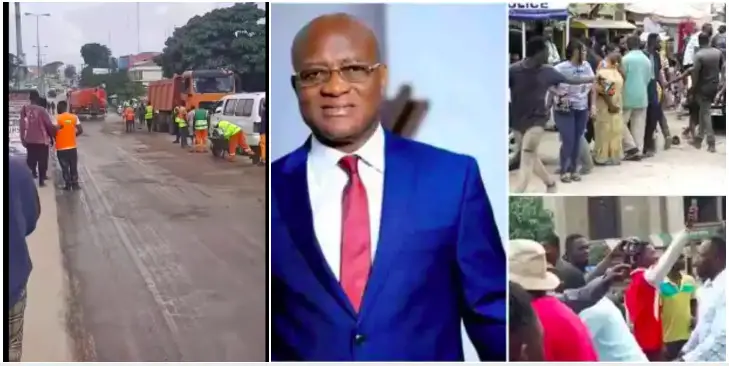 Good News: Road works begin at Suame a day after MP Kyei Mensah Bonsu was chased out by his constituents – WATCH