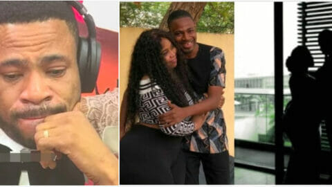 Watch the moment Kofi Adoma’s wife ordered him stop doing Facebook Live else wahala for him