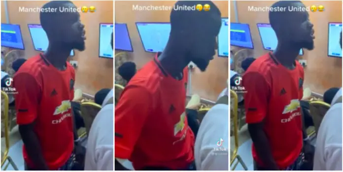 Young man nearly had a mild stroke at betting centre over Man United 2:1 loss to Brighton