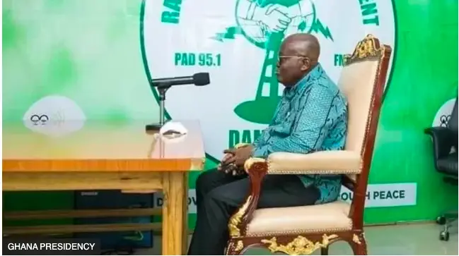 Akufo Addo’s presidential chair in V8